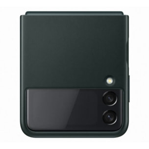 Coque SAMSUNG Z Flip 3 Cuir vert