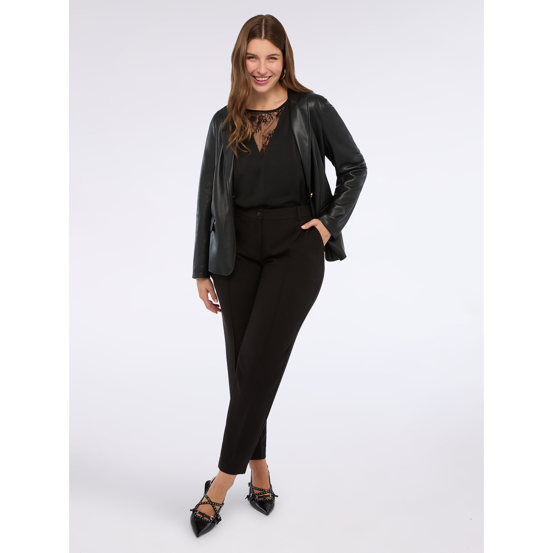 Fiorella Rubino - Pantalones New York en tejido elástico - Negro