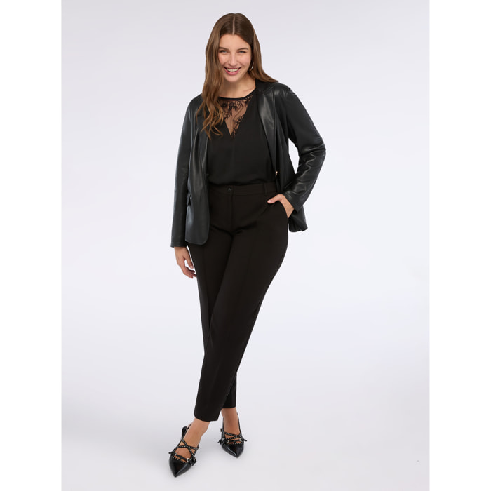 Fiorella Rubino - Pantalones New York en tejido elástico - Negro