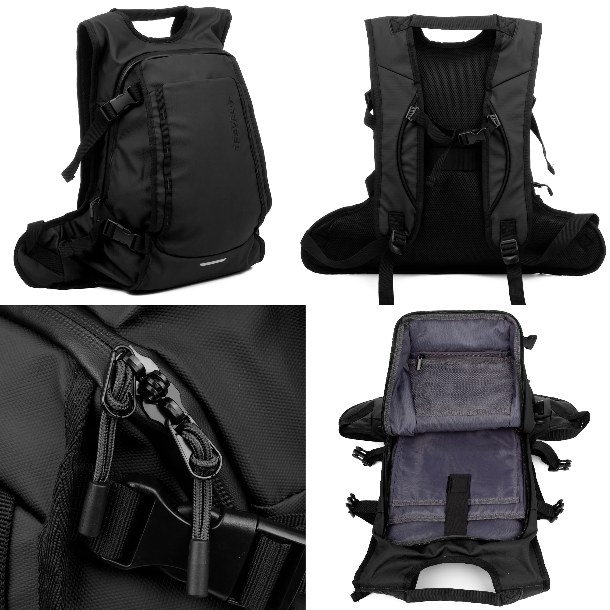 Set di 3 valigie flessibili in tessuto resistente all'acqua, riflettenti e di alta durata.