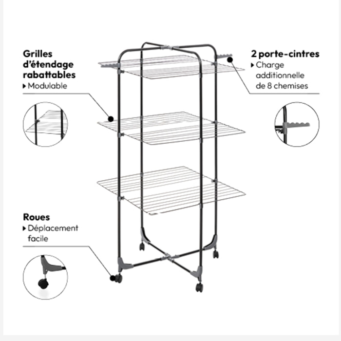 Étendoir à linge modulablet tour 30m Mojave
