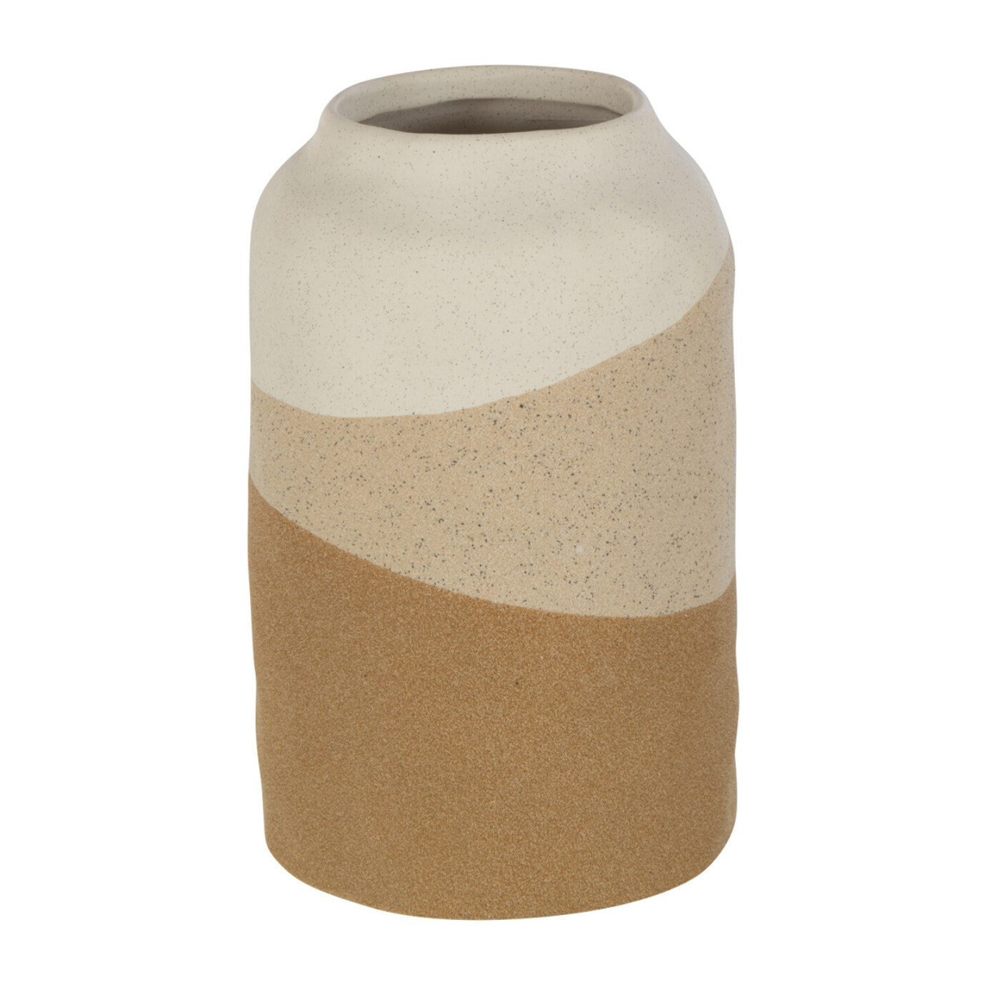 J-Line vase Cylindre - céramique - beige/marron clair - small - 20 cm de hauteur
