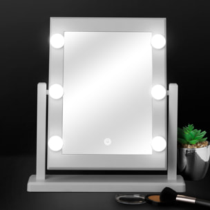 Miroir à led 40x37cm blanc