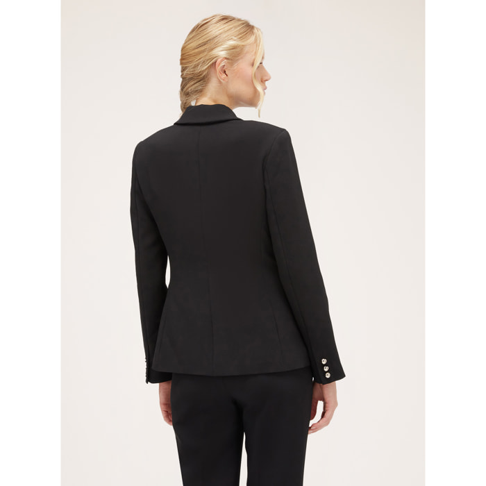 Motivi - Blazer de botonadura simple de crepé - Negro