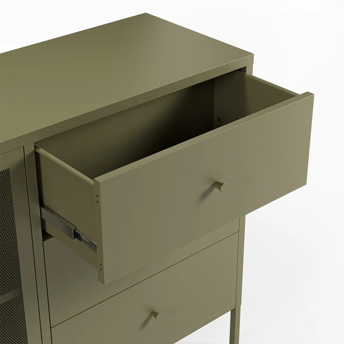 Buffet en metal vert kaki - Latem