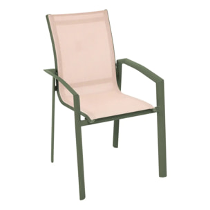 Fauteuil de jardin Axant beige lin/laurier
