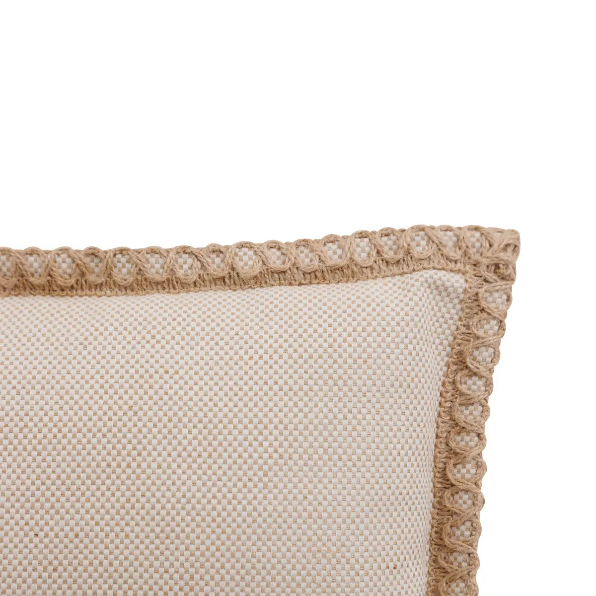 Coussin déco d extérieur "Jorgia" beige 40x40cm en lin