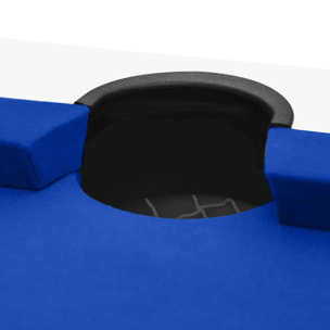 Table de billard convertible blanche tapis bleu - Eddie