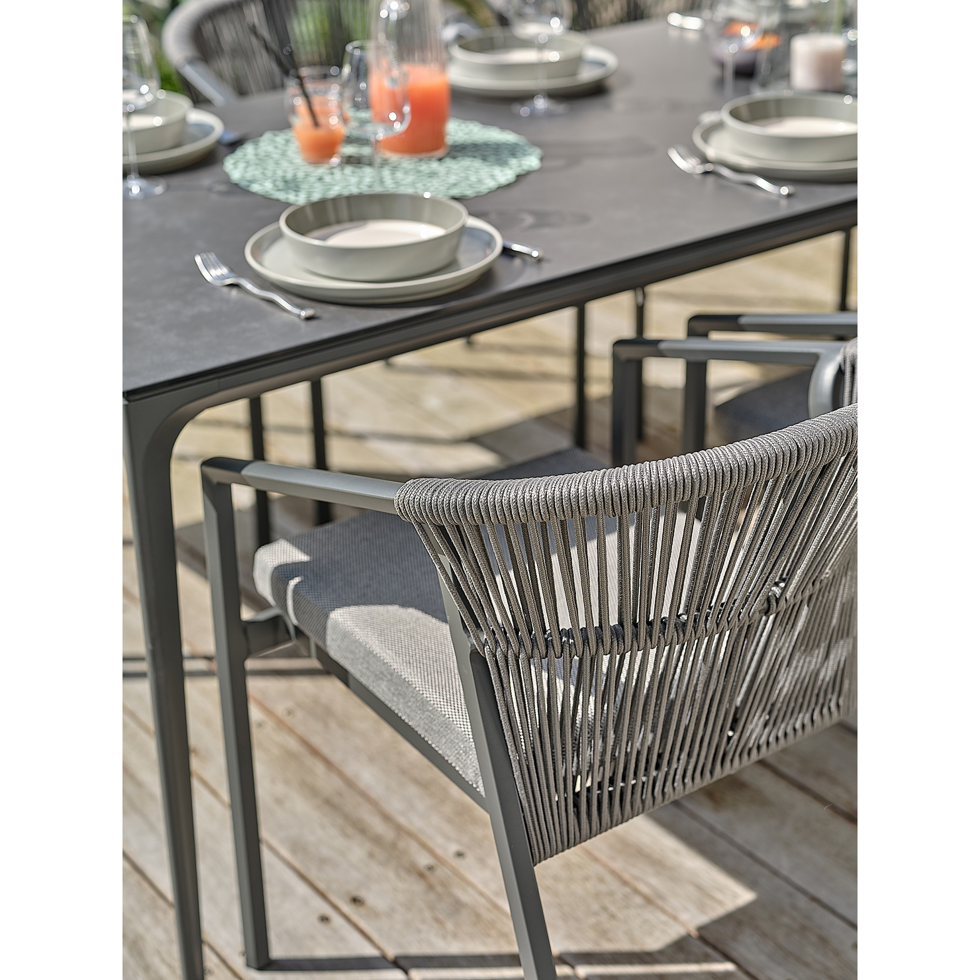 GAMBI - Fauteuil de jardin - Gris anthracite