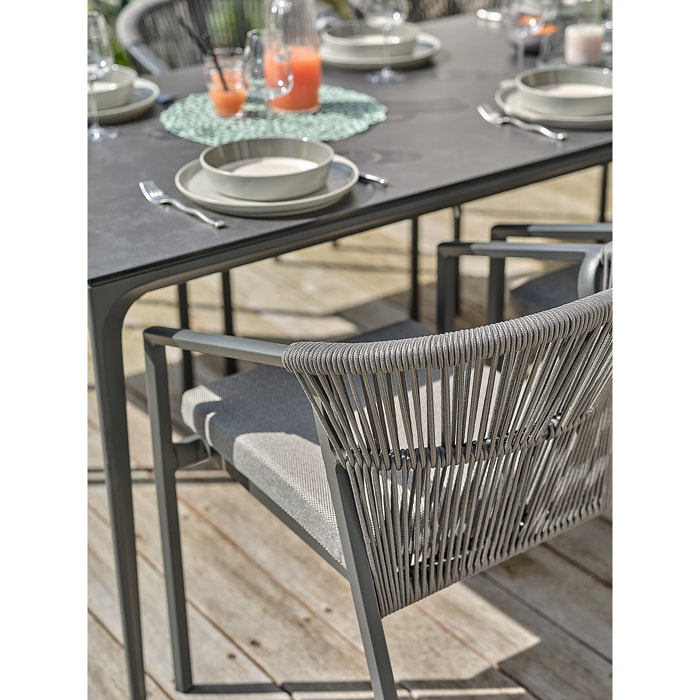 GAMBI - Fauteuil de jardin - Gris anthracite