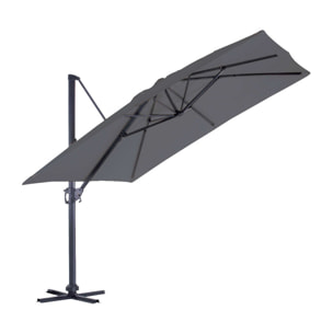 Parasol déporté 3x3m - gris anthracite - SUNKING