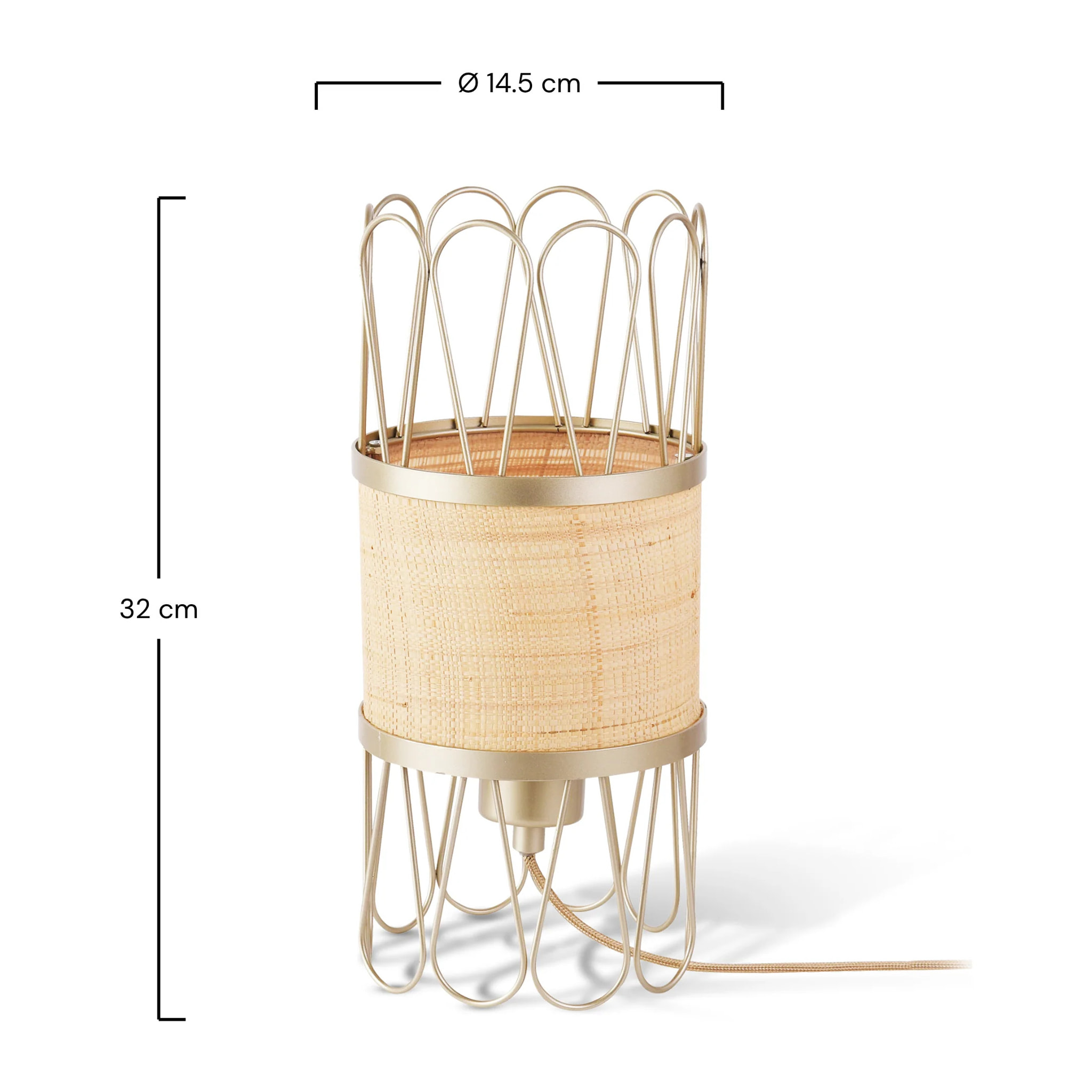 Lampe à poser en rotin - Flore