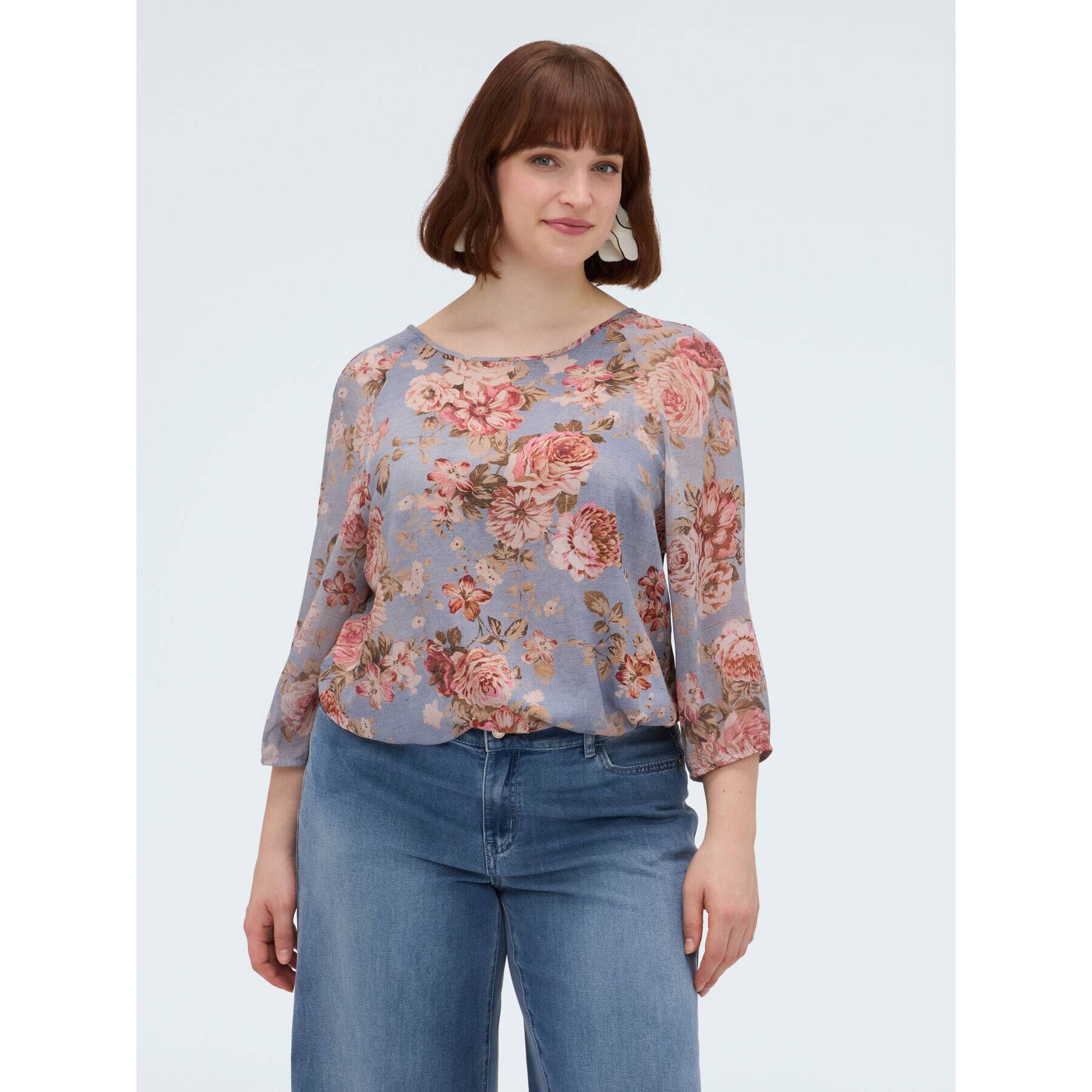 Fiorella Rubino - Blusa con estampado floral de viscosa - Light - blue