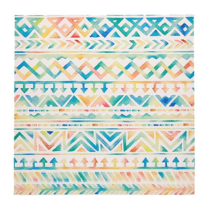 Quadro stampa mosaico giallo verde cm40x40x1,5