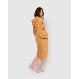 Albornoz capucha 450gr unisex ocre