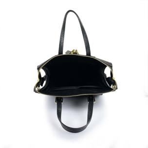 Borse Donna colore Nero-in pelle Made in Italy 27 x 31 x 13cm