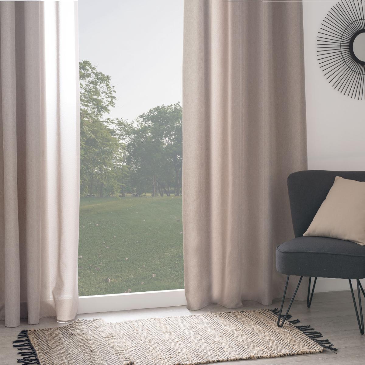 Rideau isolant "Tim" beige 140x260cm