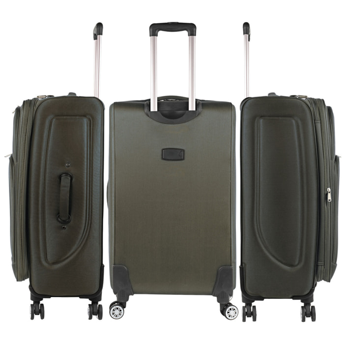 Juego De Maletas Semi-Rígidas Eva Itaca Bergamo Gris