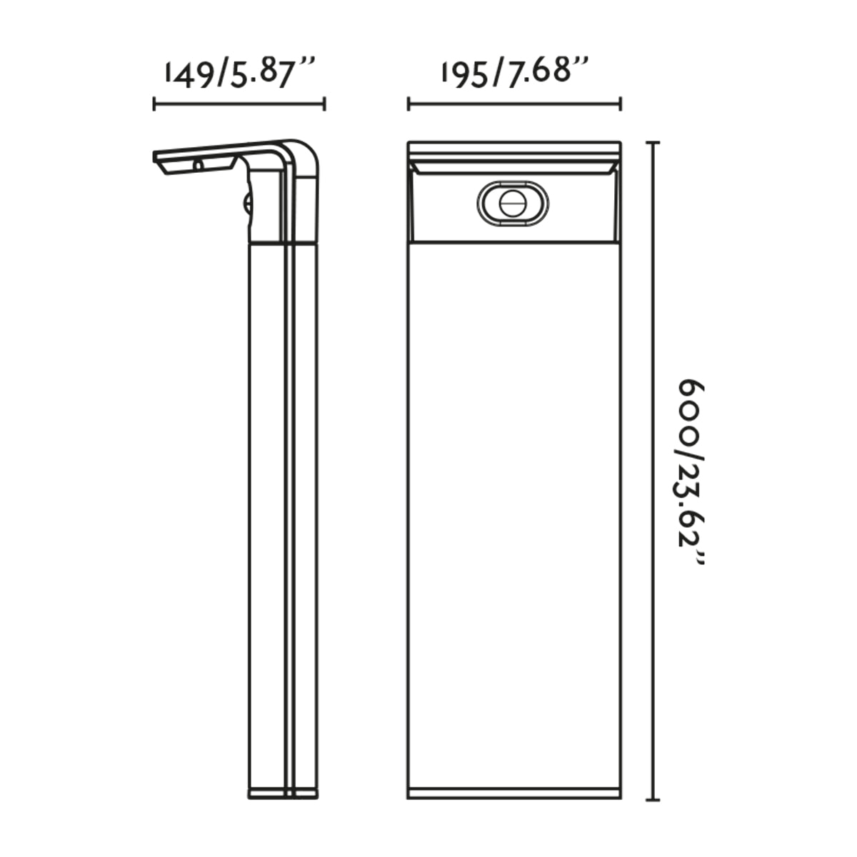 LUMA M Baliza gris oscuro