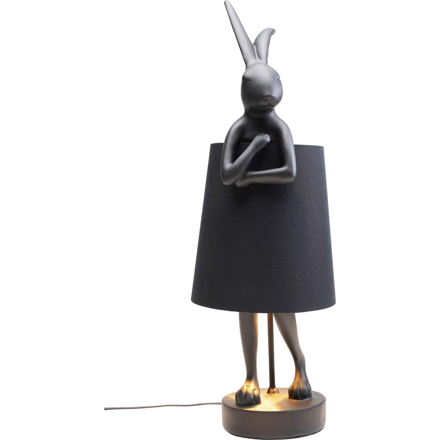 Lampe Animal lapin noire 68cm Kare Design