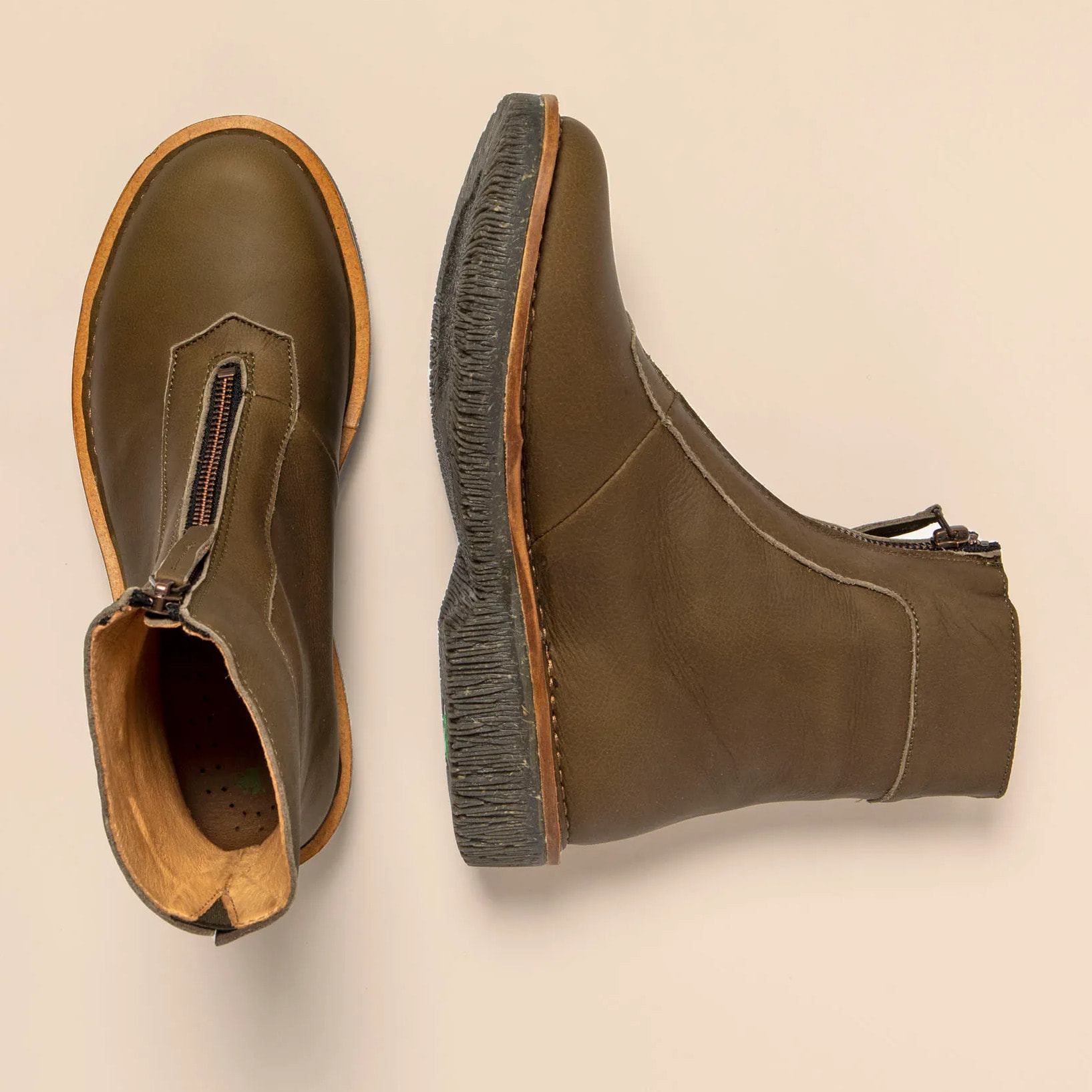 Botines N5581 WAX NAPPA FOREST/VOLCANO color Forest