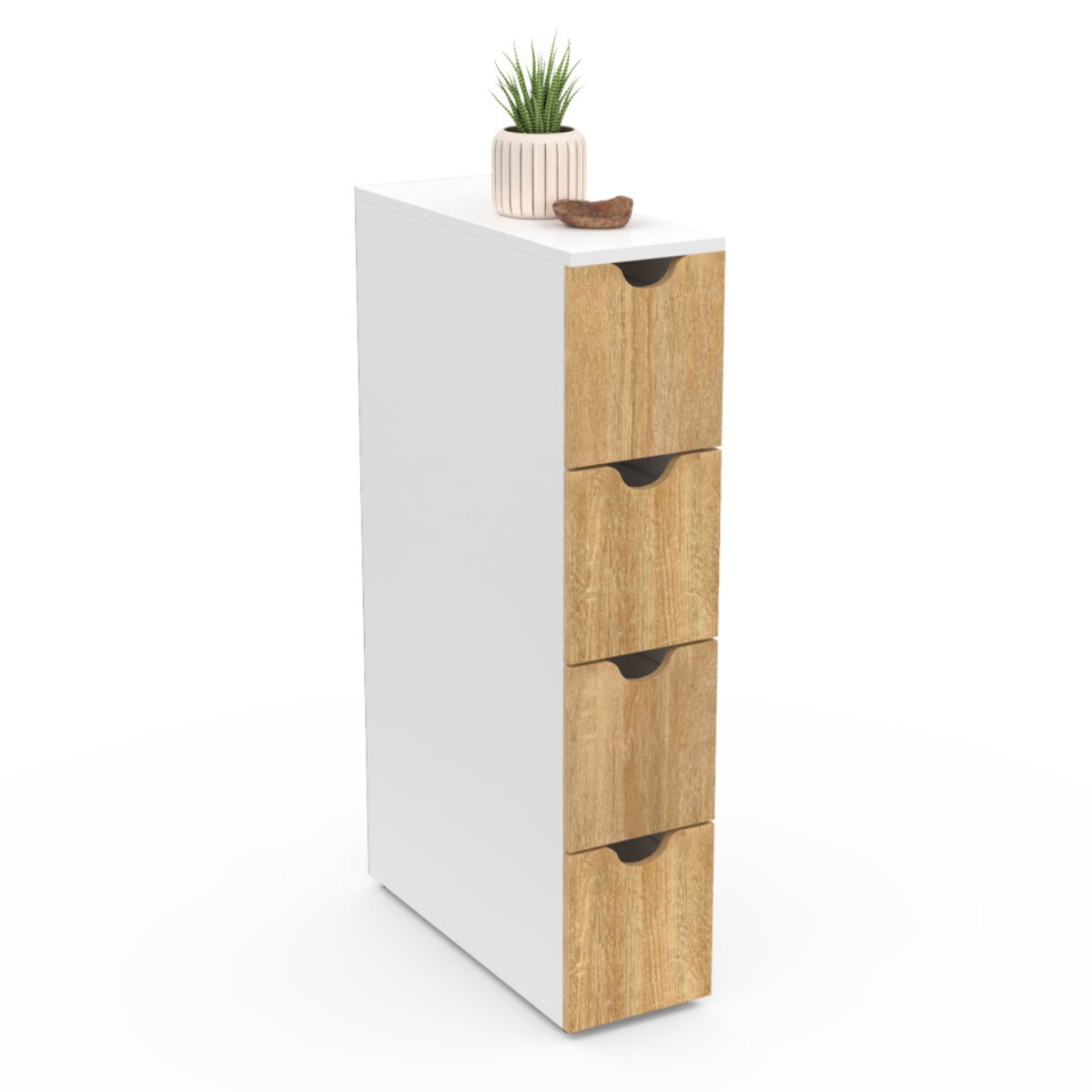 Meuble d'appoint 4 tiroirs avec roulettes