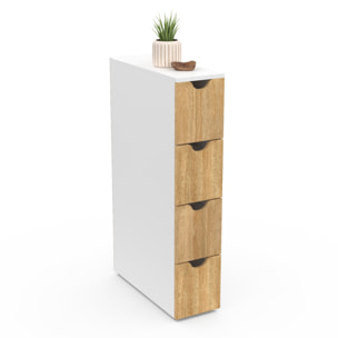 Meuble d'appoint 4 tiroirs avec roulettes