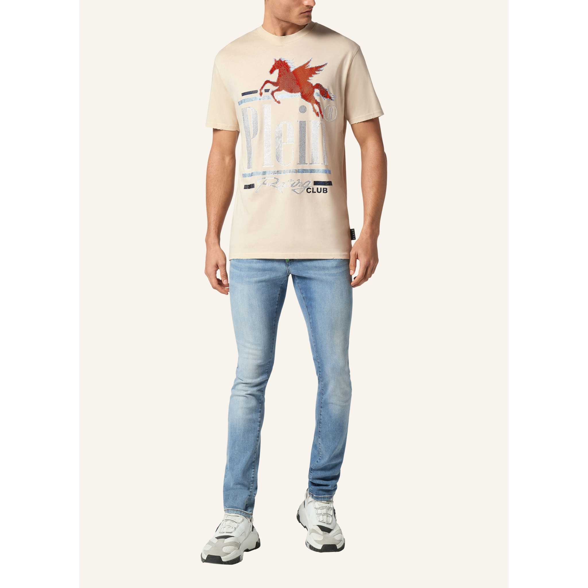 PHILIPP PLEIN Camiseta Cuello Redondo RACING