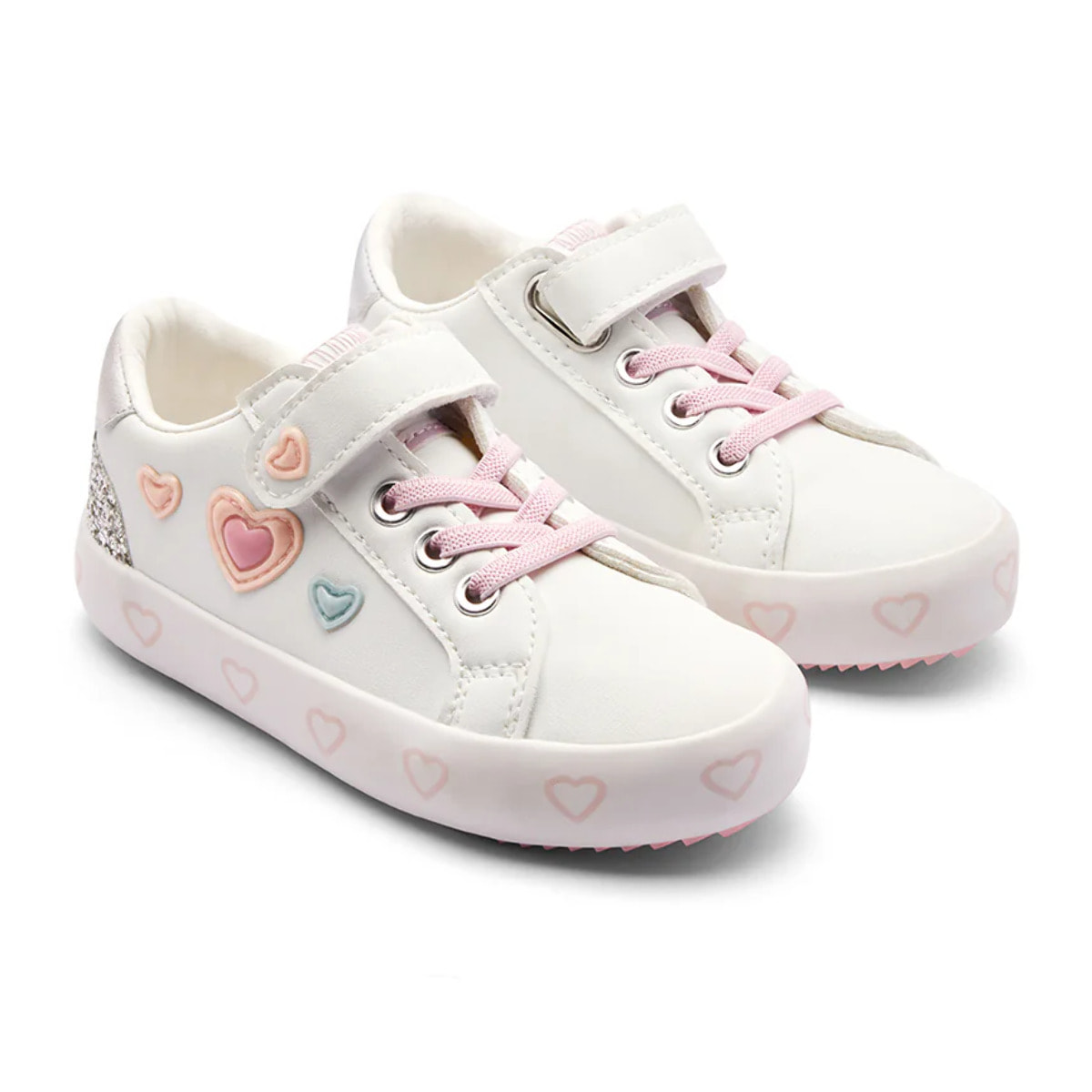 Zapatillas Bajas de Niños con Estampado de Corazones