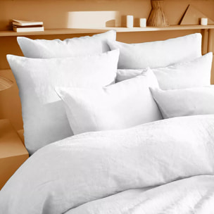 Housse de couette pur lin lavé 165 g/m² uni blanc Le lin lave blanc