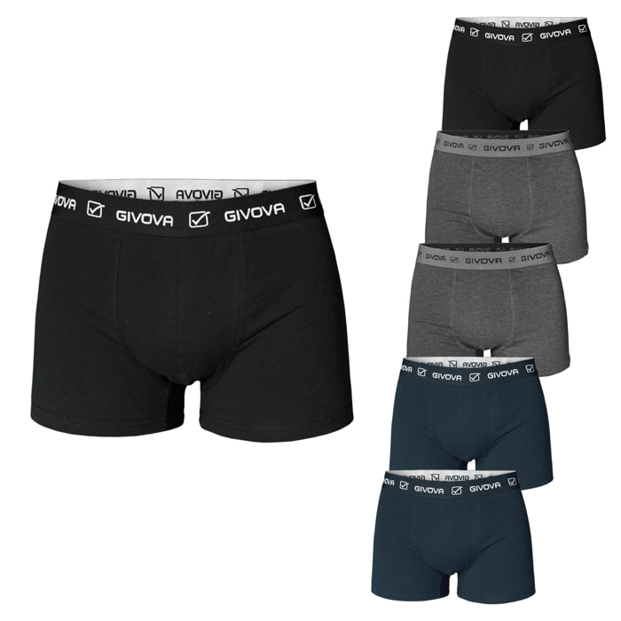 Pack 6 Paia Boxer GIVOVA Cotone Elasticizzato Art.8000