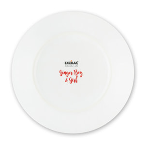 Service de table 18 pièces Excelsa – Ginger Boy&Girl, Porcelaine Blanc