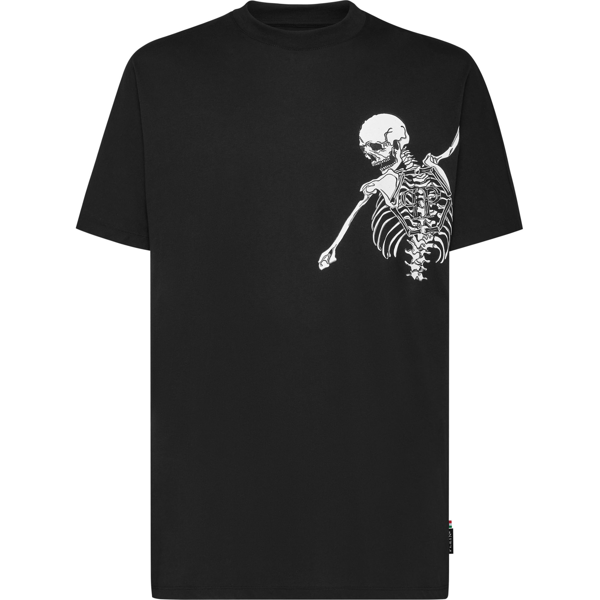 PHILIPP PLEIN T-Shirt Round Neck SKELETON