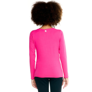 T-shirt Leone donna con maniche lunghe Basic