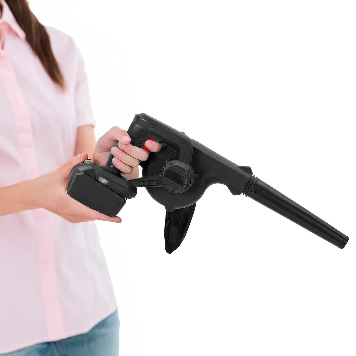 Mini soplador de hojas eléctrico con batería recargable de 6000mAh.