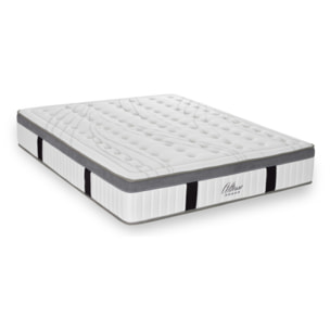 Ensemble ALTESSE | 2 Places | Matelas Mémoire de Forme | avec Sommier Kit Tissu Gris Anthracite