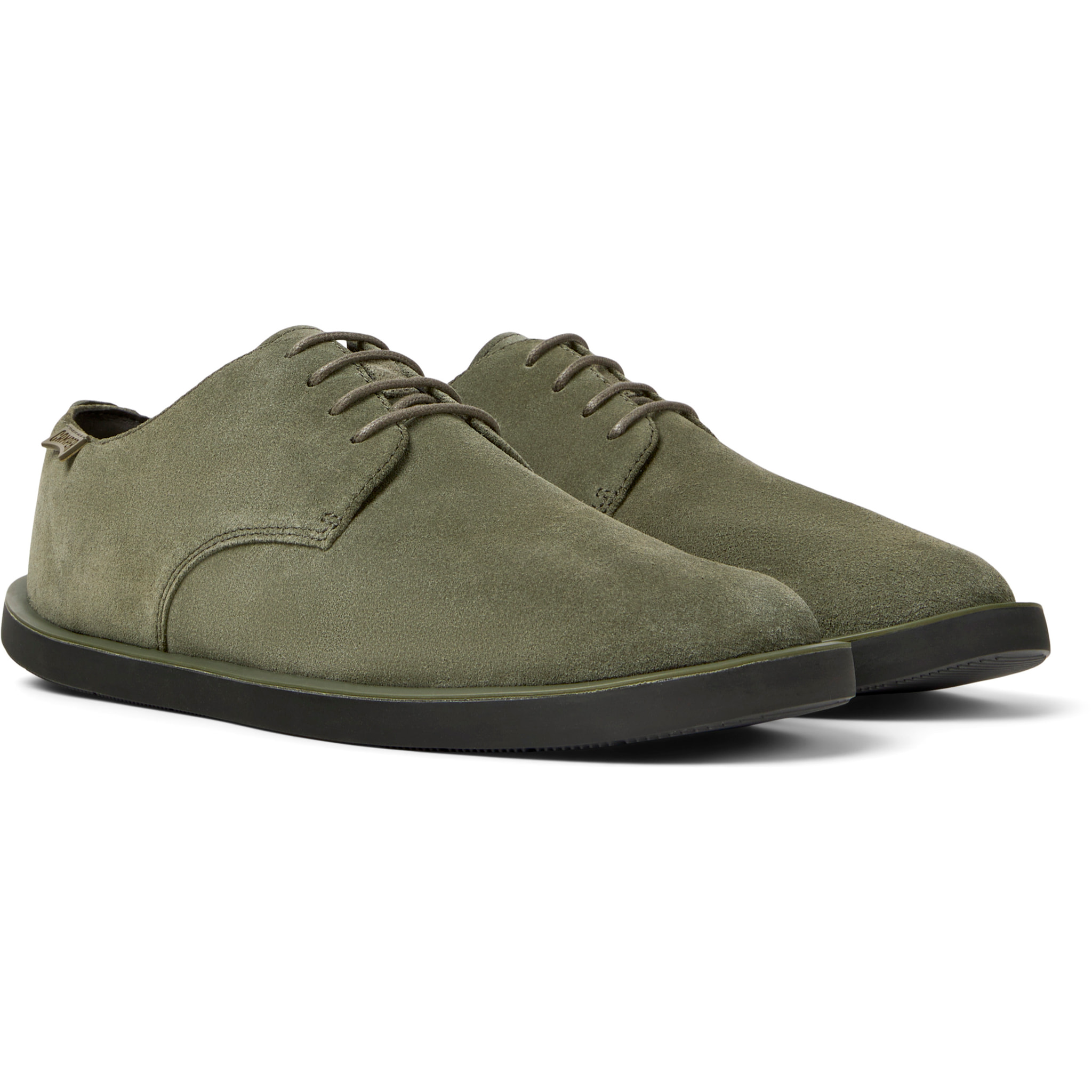 Zapatos de cordones - CAMPER Wagon - Verde - Cuero de gamuza