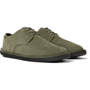 Zapatos de cordones - CAMPER Wagon - Verde - Cuero de gamuza