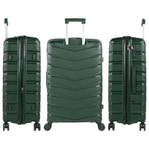 Juego De Maletas Rígidas Pp Jaslen Varese Verde