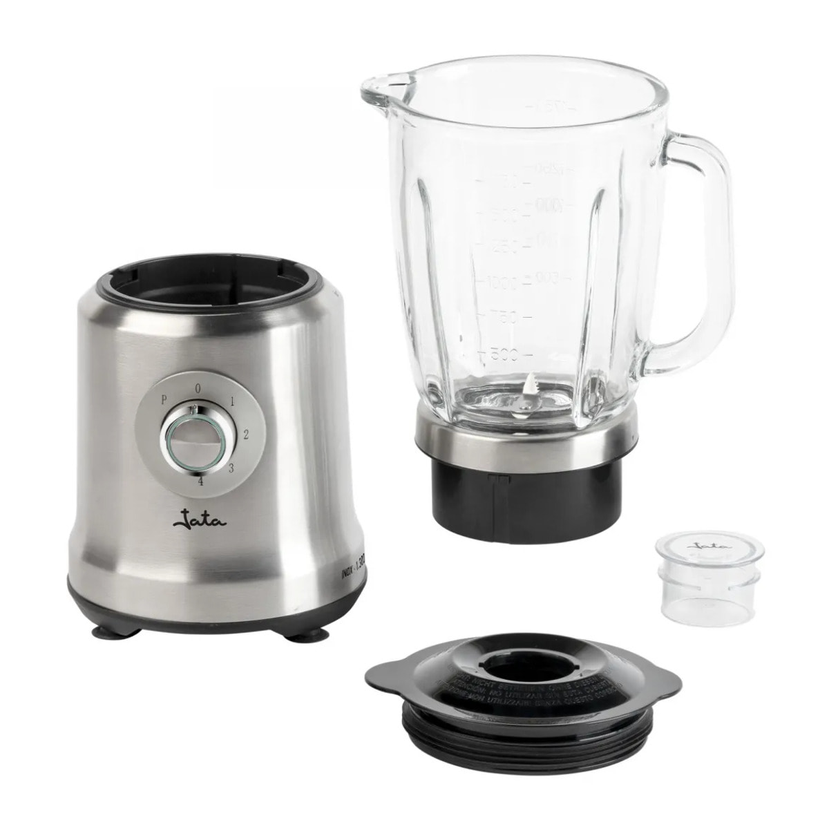 Batidora de vaso JATA JEBT1241 de 1200 W. 6 cuchillas. 4 velocidades + pulse. Pica hielo