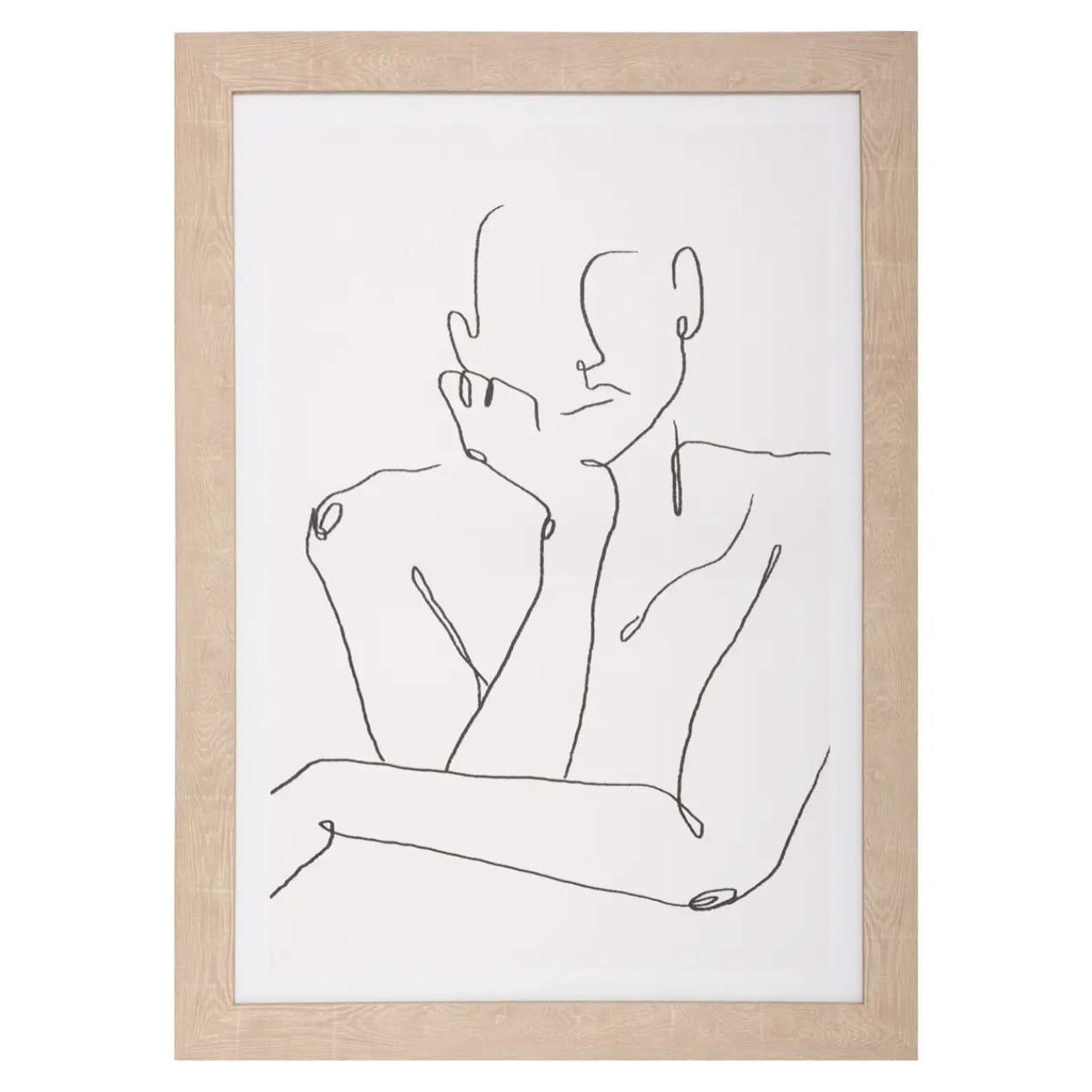 Toile imprimée "Visage" encadrée 50x70 cm