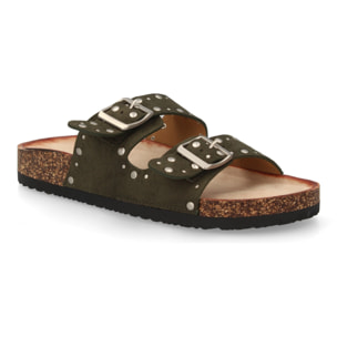 Sandalia bio mujer cómoda con tachuelas