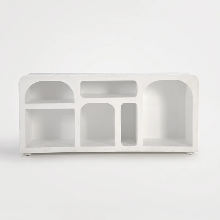 Buffet en plâtre blanc cassé 160 cm - Fira