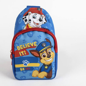 Mochila bandolera paw patrol - color azul - 13x23x7cm - fabricada en poliéster - bandolera infantil con asas ajustables - compartimento principal