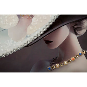 DIPINTO SU TELA LACCATO WIEN HAT -B- C/CORNICE CM 62X4X92