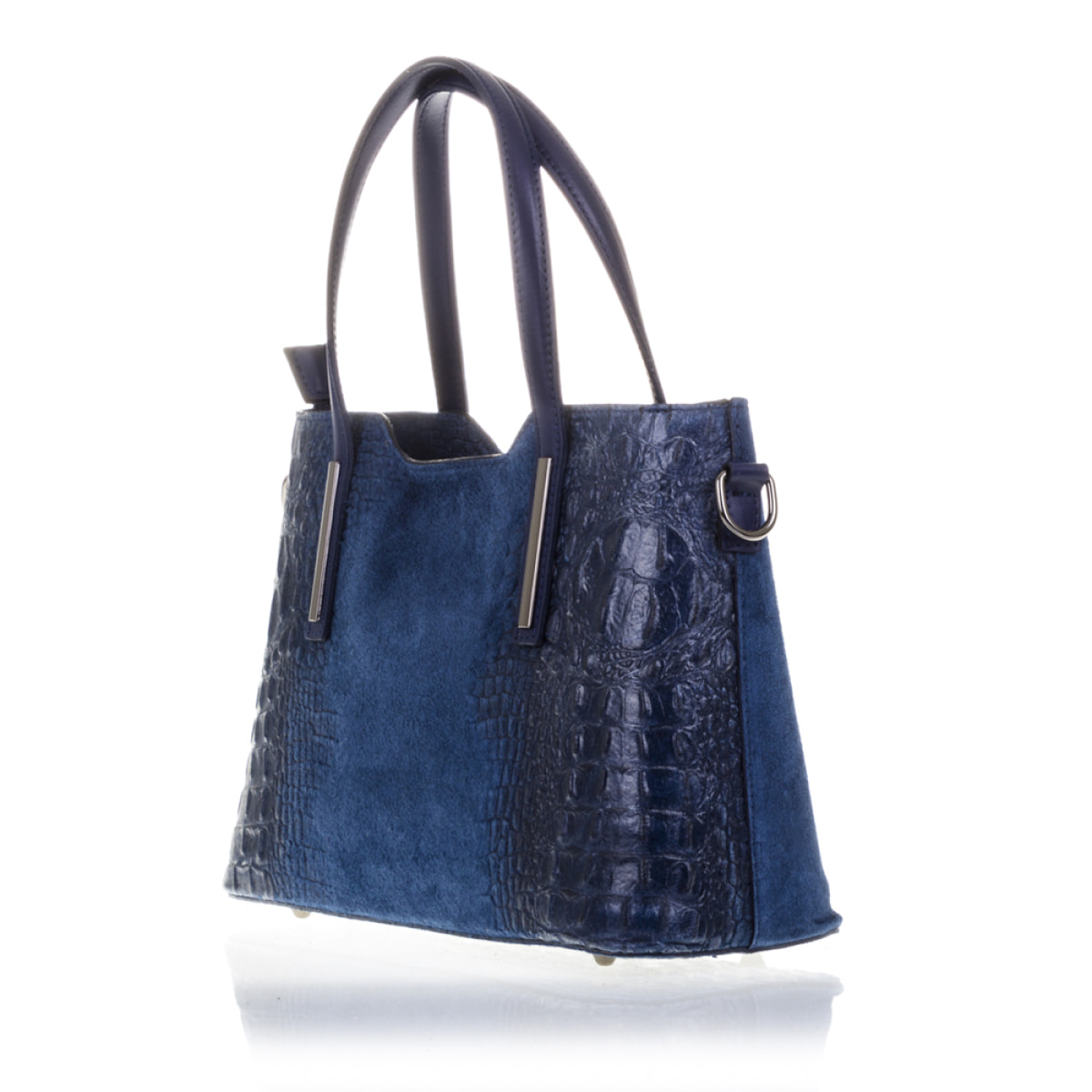 Fiesole Bolso tote Mujer.Piel auténtica Gamuza Grabado Cocodrilo