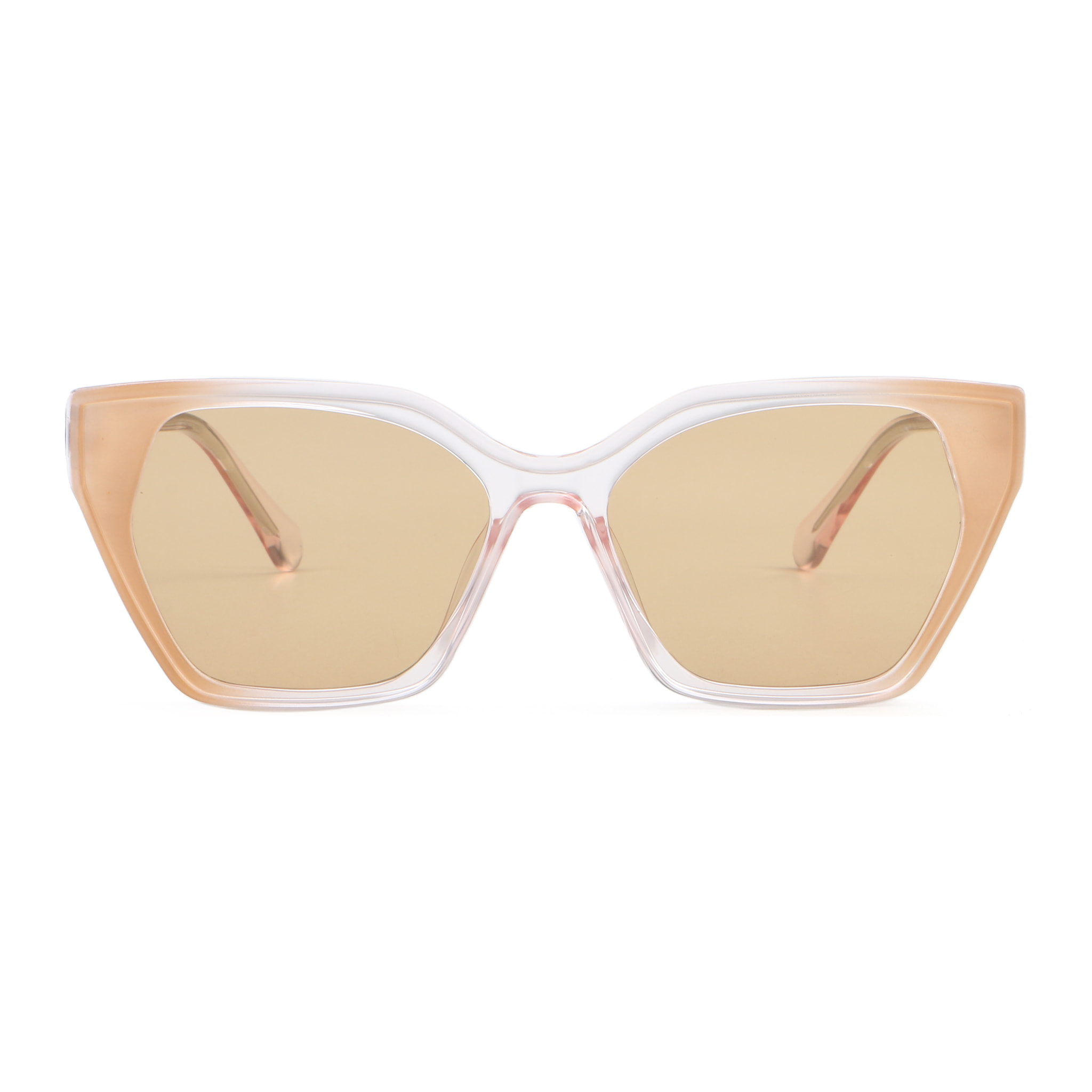 Gafas de sol OCEAN JAIPUR - Blanco transparente con miel / Marrón