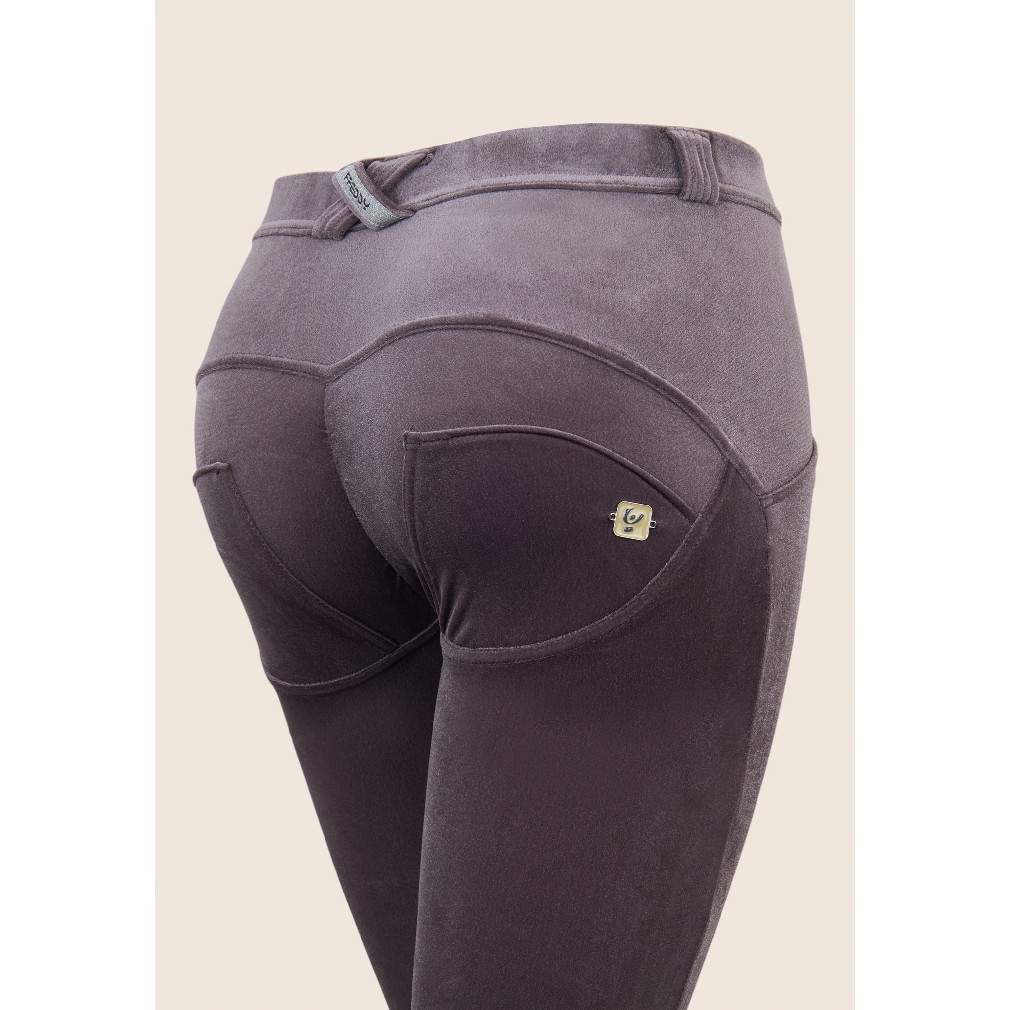 Pantaloni push up WR.UP® vita regular effetto velluto