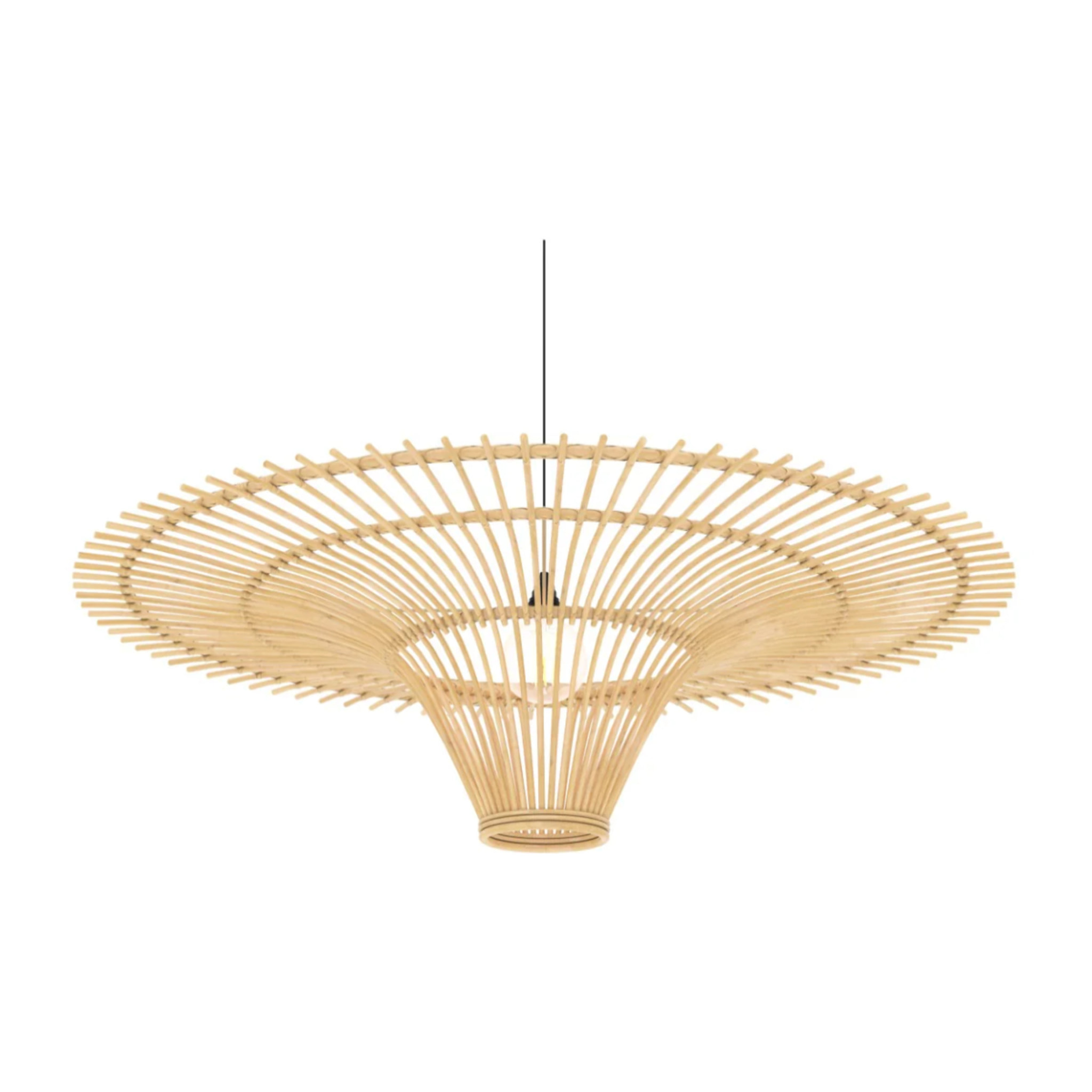 Abat-jour D120,5 cm en rotin naturel - Olga