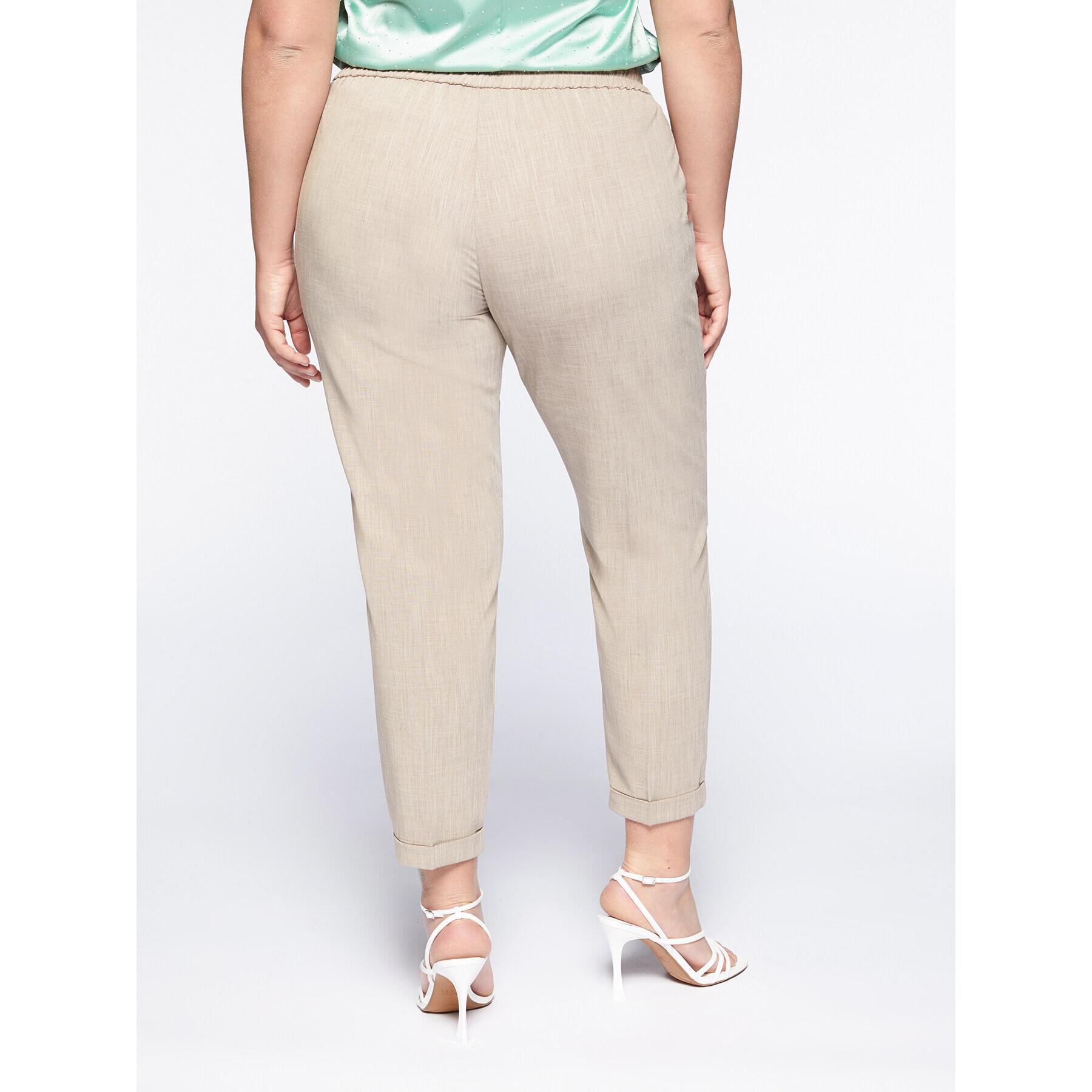 Fiorella Rubino - Pantalones joggers de tela - Beige